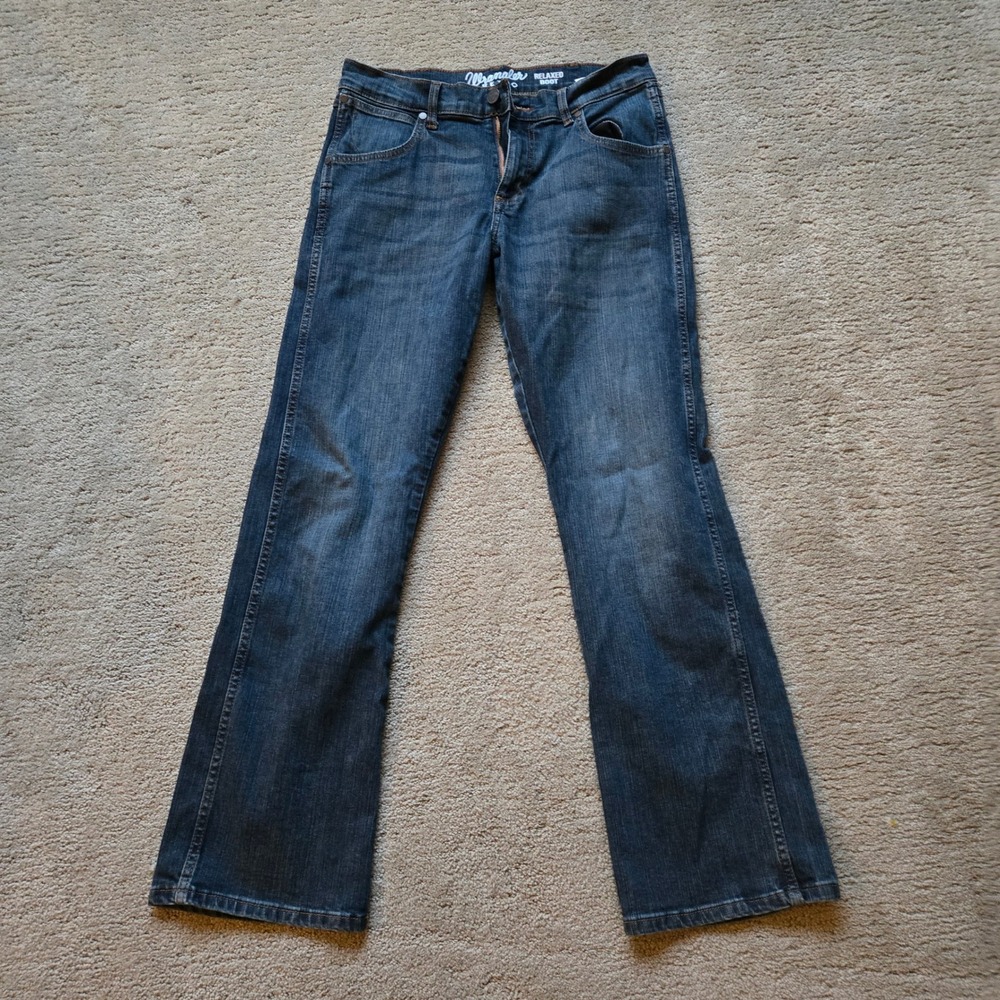 Wrangler Retro Relaxed Bootcut Jeans Mens 30x32 Dark Wash Denim 10WRT20FL